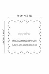 Siyah Suni Timsah Derisi Kumaş Nakışlı Kokteyl Peçetesi 1 Adet